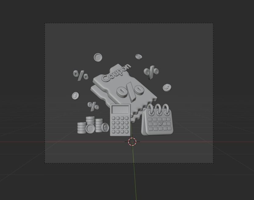 Online Business 3d Illustration  Icon Pack 3D model_23