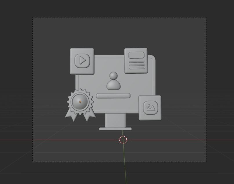 Online Business 3d Illustration  Icon Pack 3D model_26