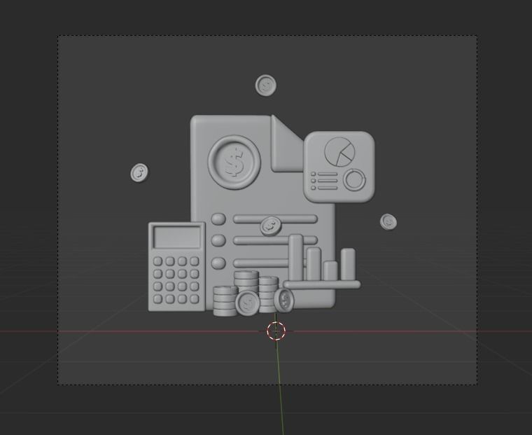 Online Business 3d Illustration  Icon Pack 3D model_25