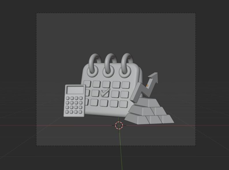 Online Business 3d Illustration  Icon Pack 3D model_17