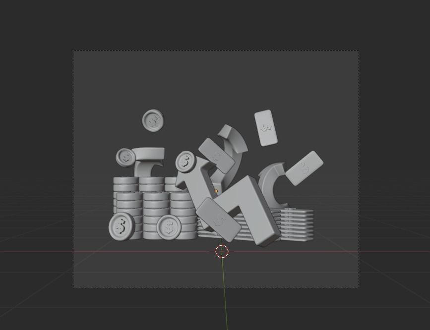 Online Business 3d Illustration  Icon Pack 3D model_7