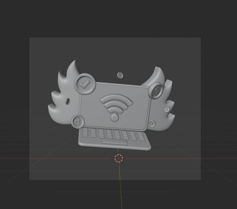 Online Business 3d Illustration  Icon Pack 3D model_11