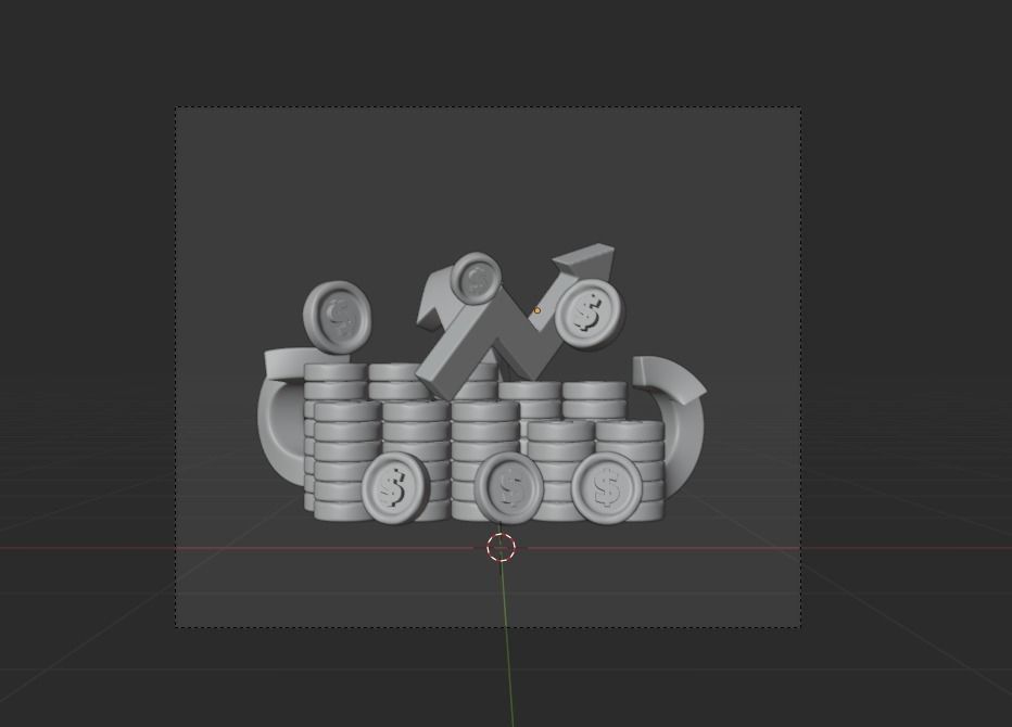 Online Business 3d Illustration  Icon Pack 3D model_6