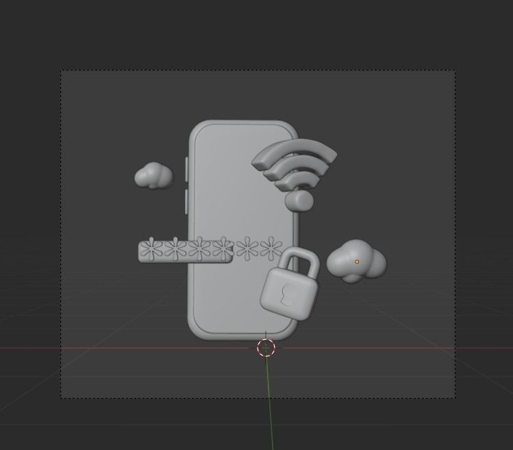 Online Business 3d Illustration  Icon Pack 3D model_39