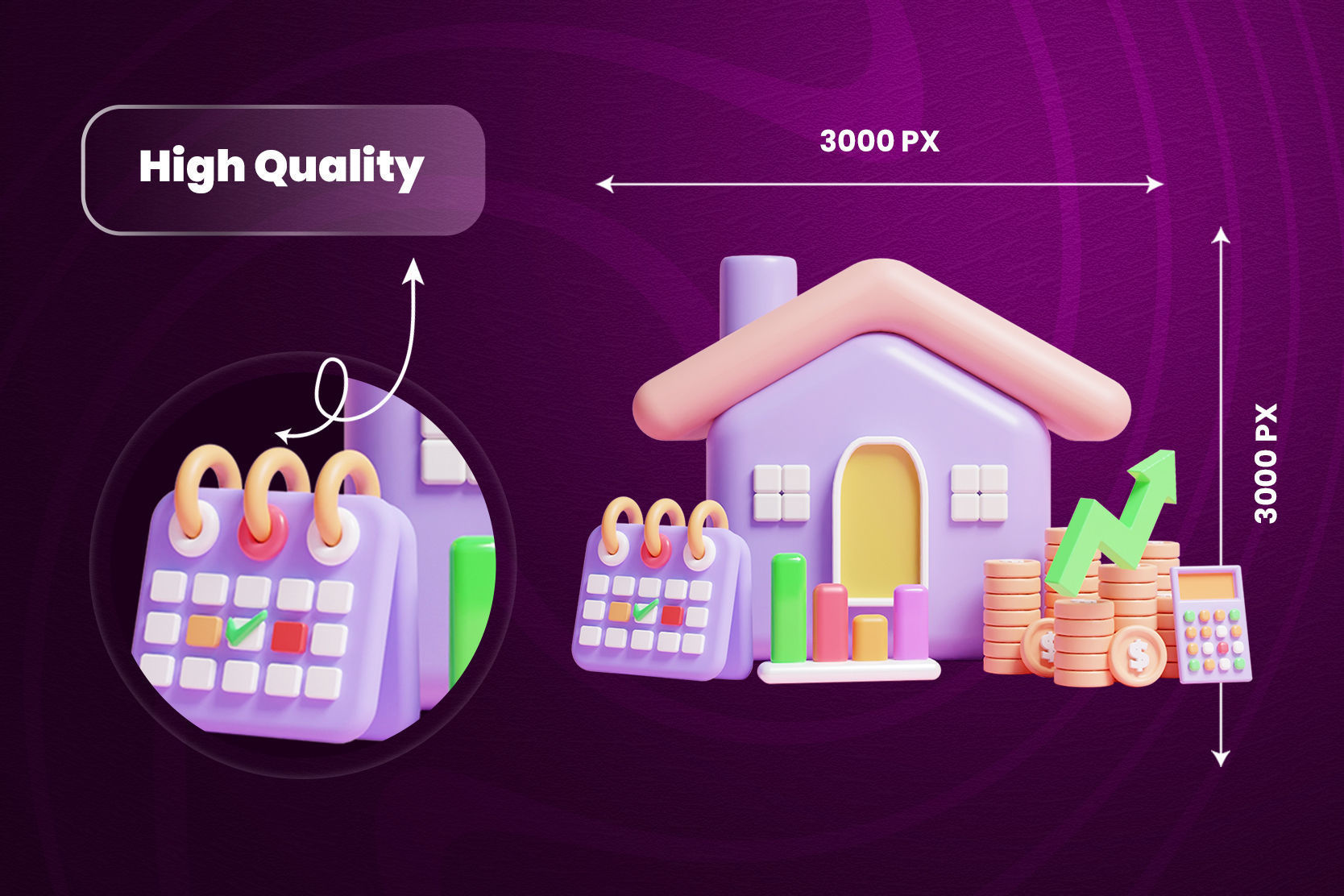 Online Business 3d Illustration  Icon Pack 3D model_4