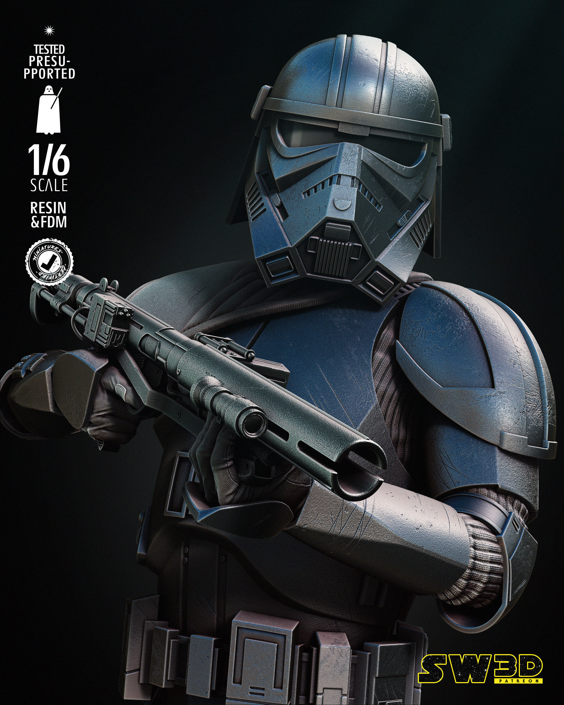 STAR WARS Purge Trooper Sculpture Tested for 3D printing 3D print model_8