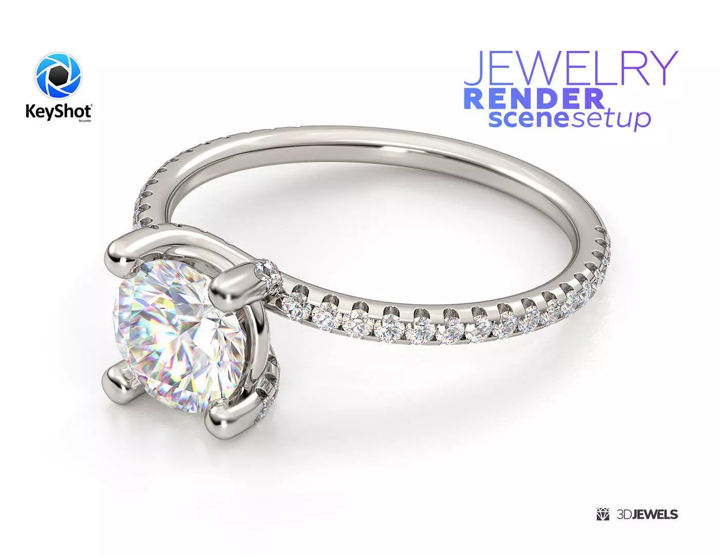Jewelry Realistic Render Scene Setup For KeyShot - Pack2 3D model_0