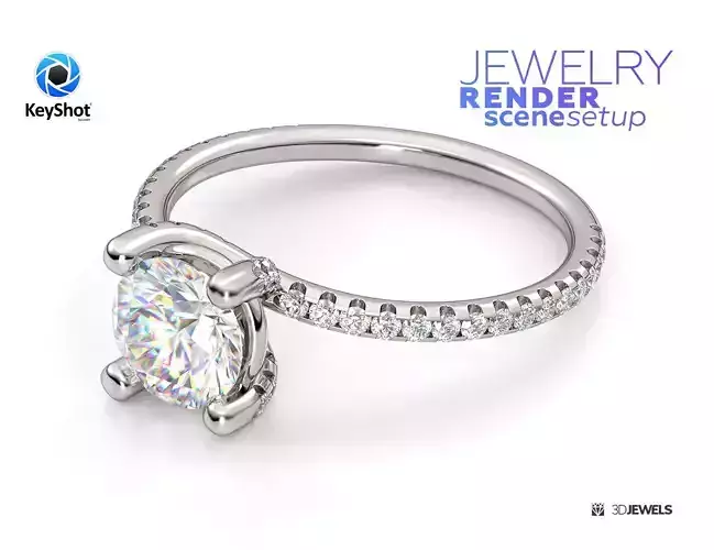 Jewelry Realistic Render Scene Setup For KeyShot - Pack2