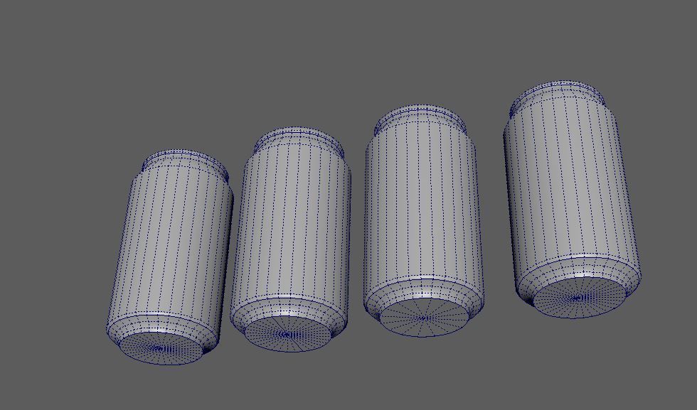 Cool stand fridge set with cans include brand and blank model Low-poly 3D model_35