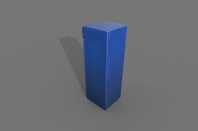 Cool stand fridge set with cans include brand and blank model Low-poly 3D model 4