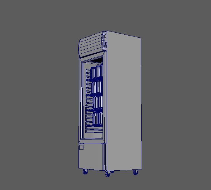 Cool stand fridge set with cans include brand and blank model Low-poly 3D model_20