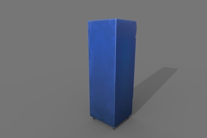 Cool stand fridge set with cans include brand and blank model Low-poly 3D model 5