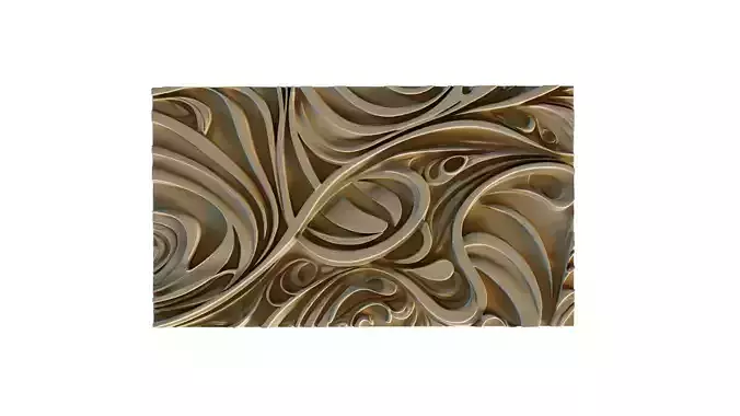  decor set wall panel 34 3D model