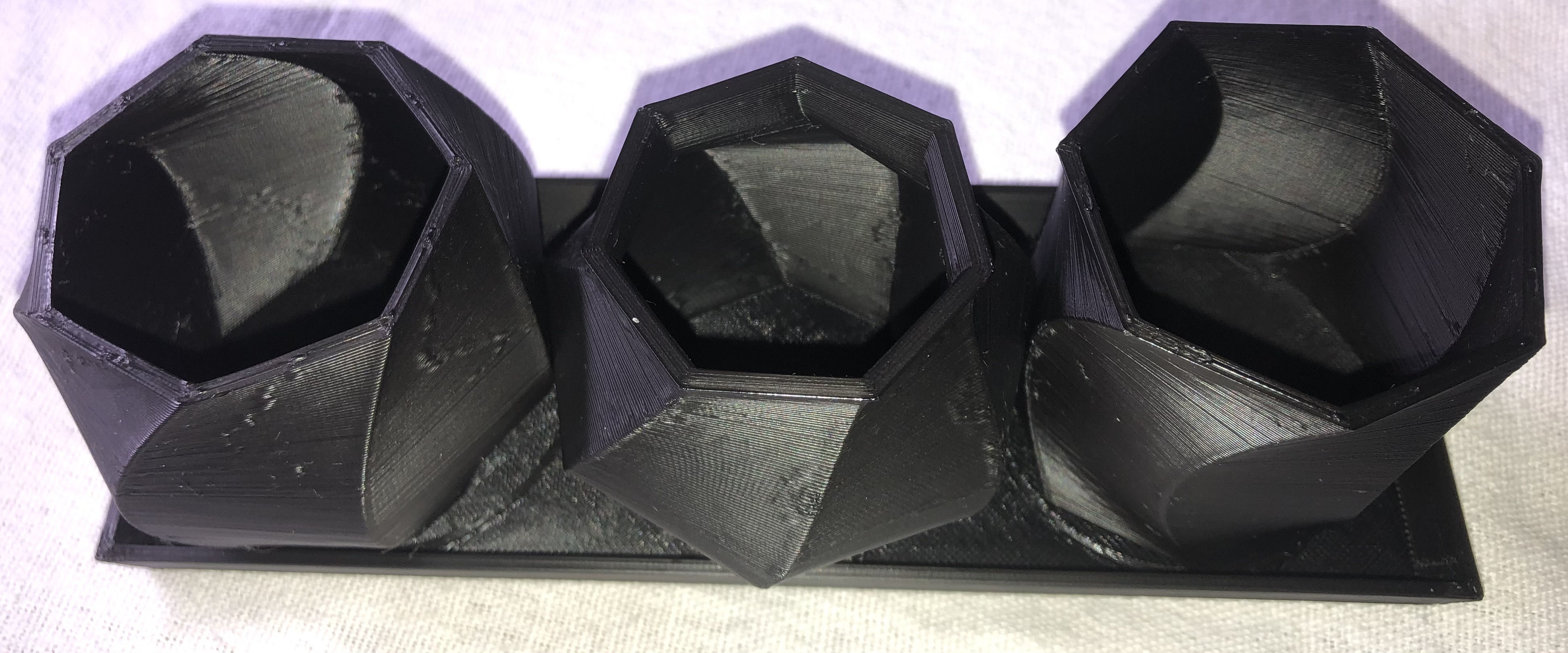 Heptagon Planter Trio 3D print model_12