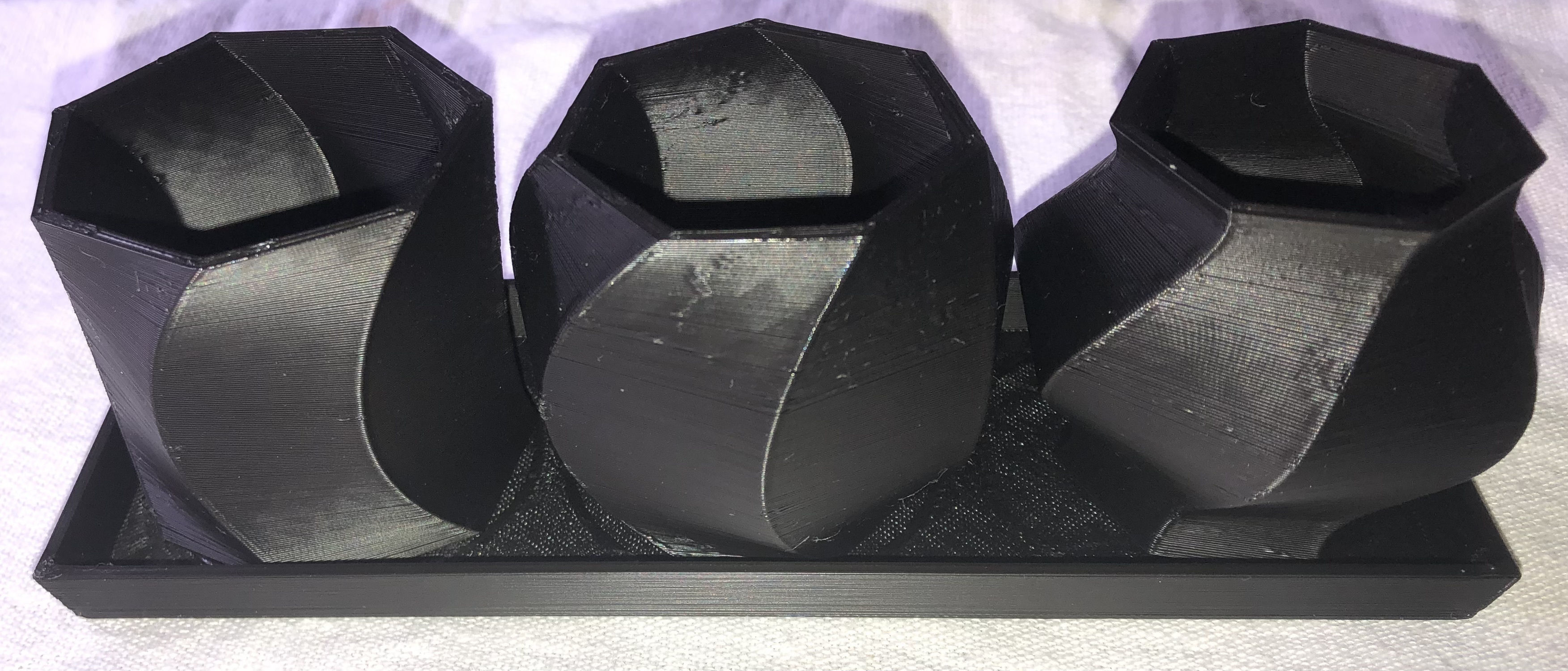 Heptagon Planter Trio 3D print model_10