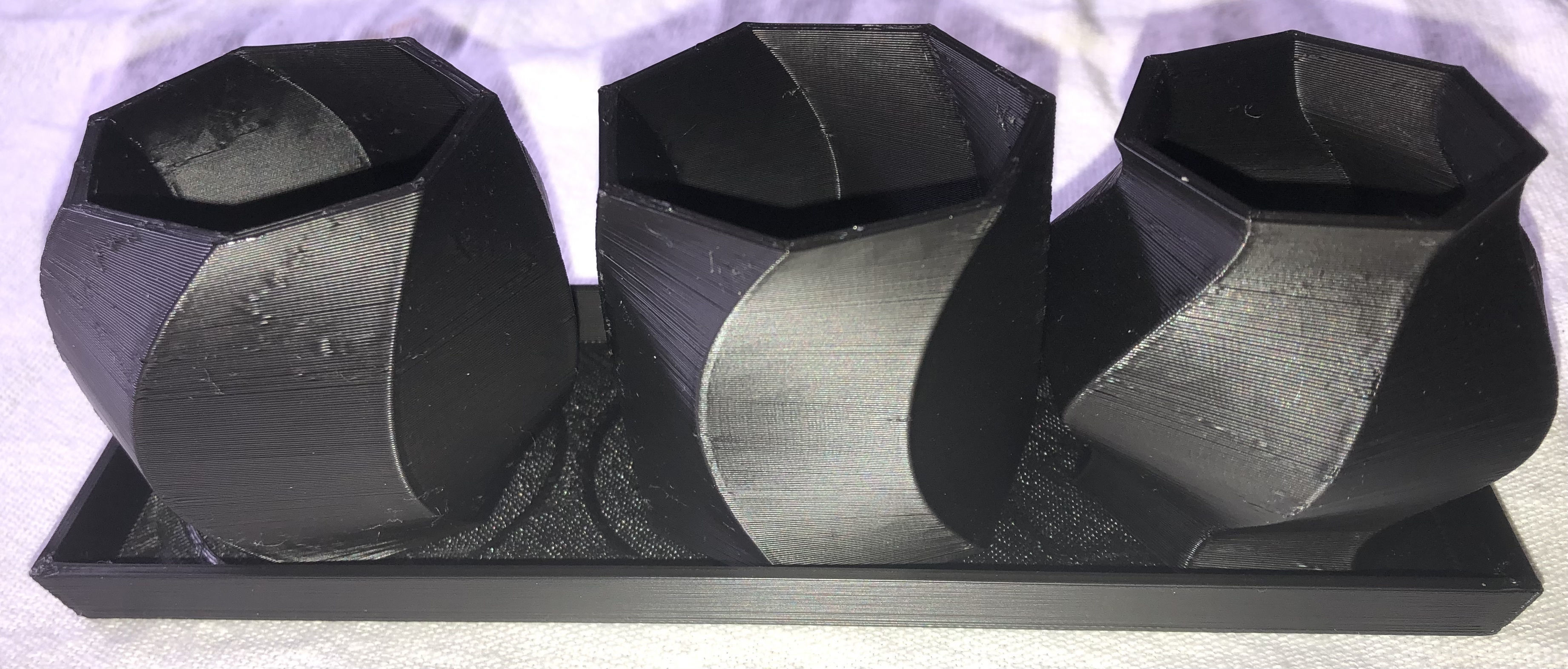 Heptagon Planter Trio 3D print model_11