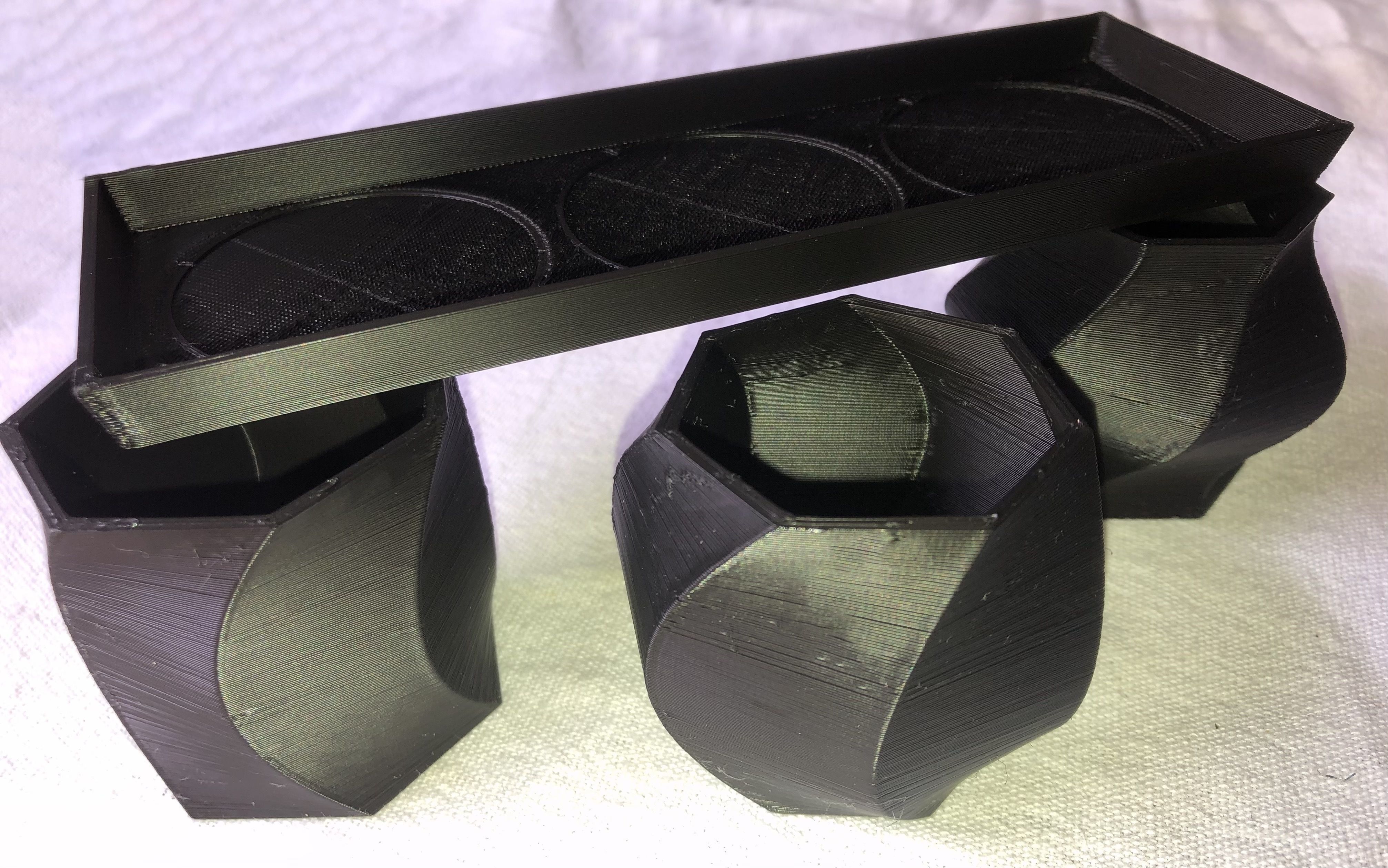 Heptagon Planter Trio 3D print model_8