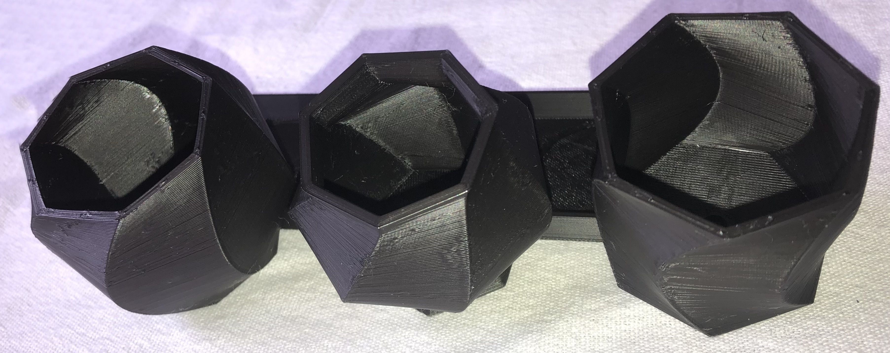 Heptagon Planter Trio 3D print model_2