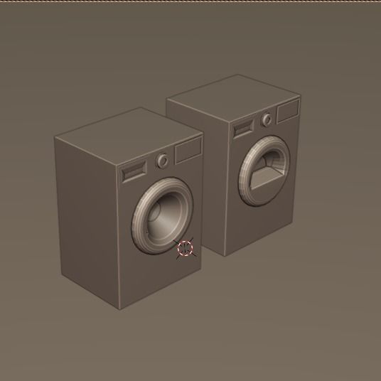 Washer and Dryer Free low-poly 3D model_2
