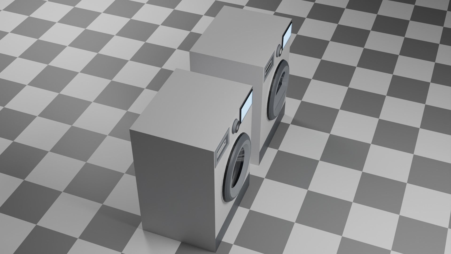 Washer and Dryer Free low-poly 3D model_5