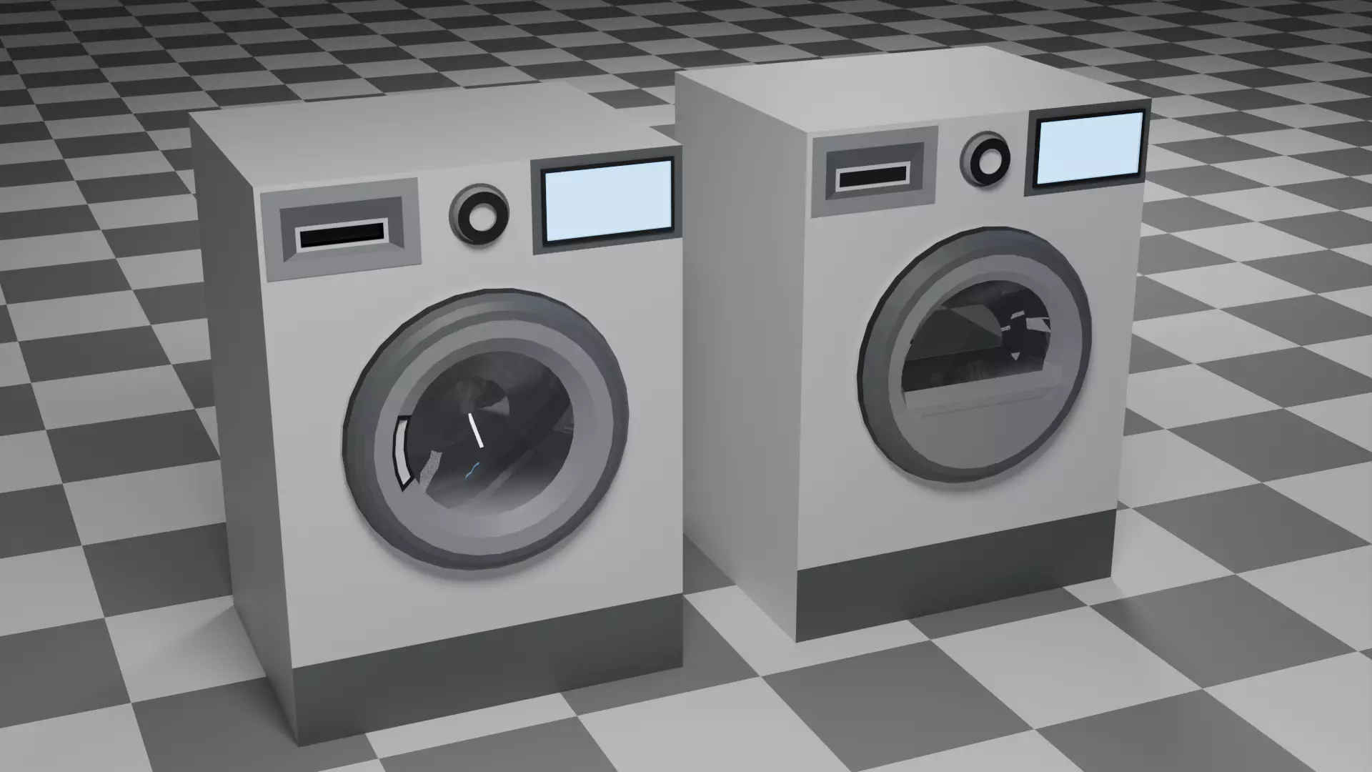 Washer and Dryer Free low-poly 3D model_0