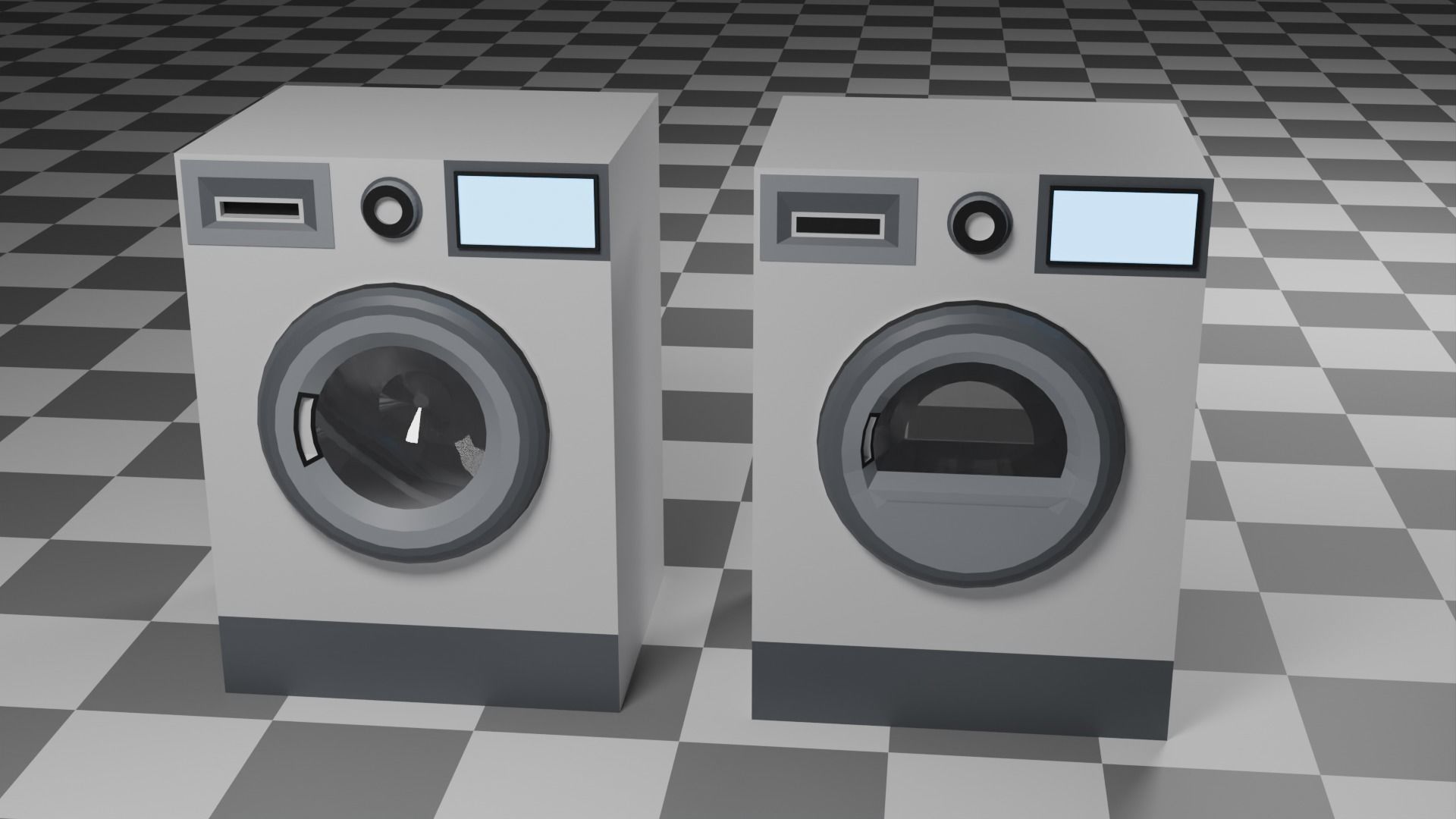 Washer and Dryer Free low-poly 3D model_3