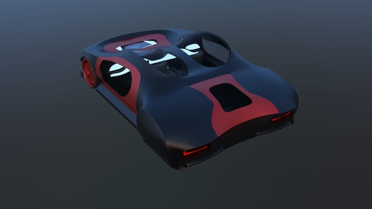 Futuristic Concept Car 3D model_14