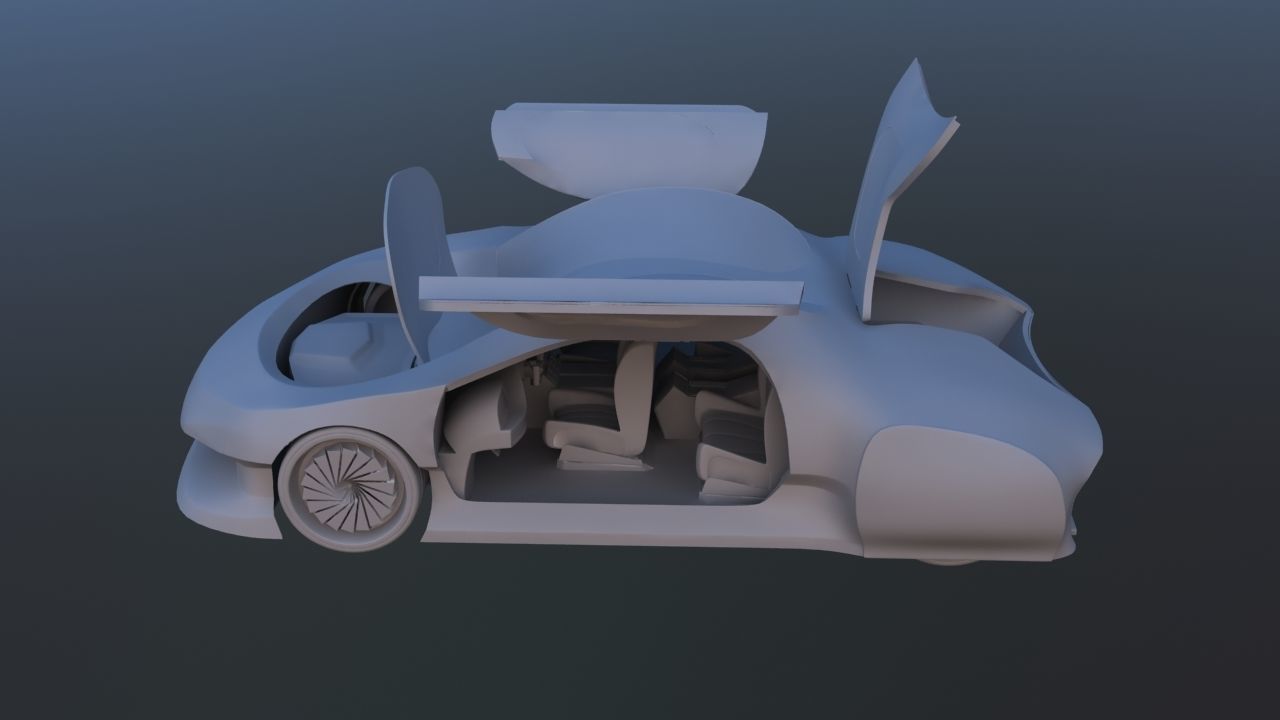 Futuristic Concept Car 3D model_26