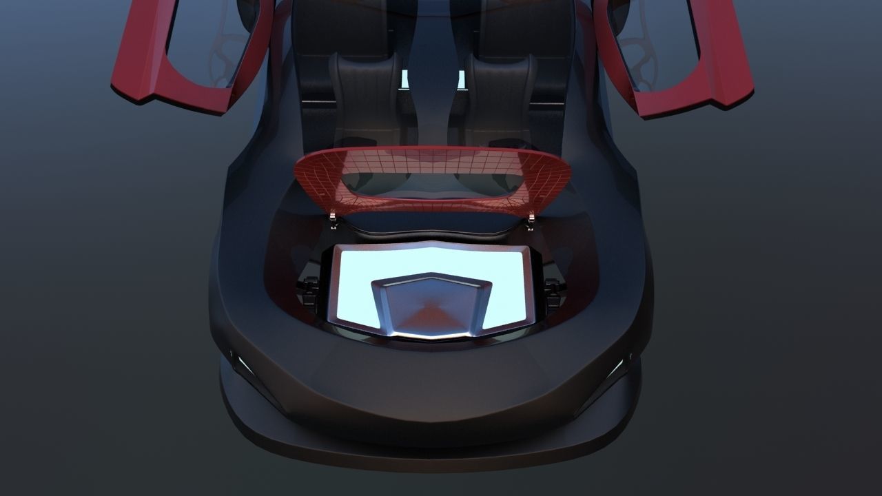 Futuristic Concept Car 3D model_20