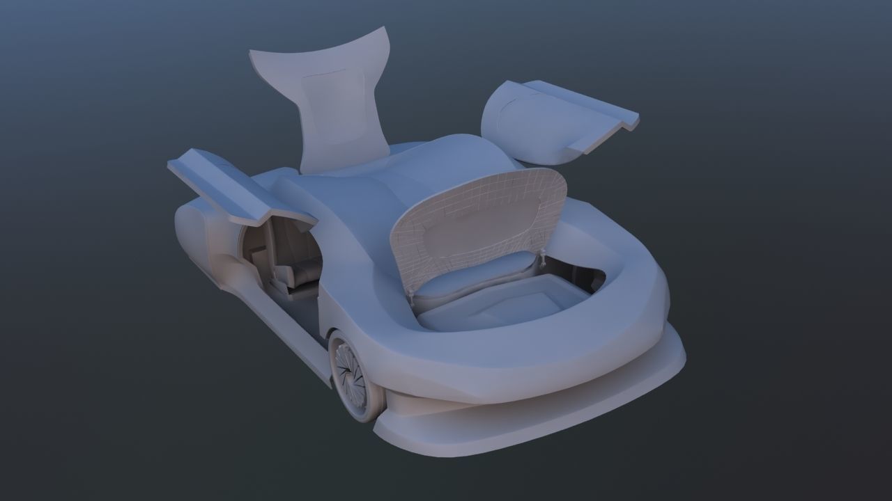Futuristic Concept Car 3D model_31
