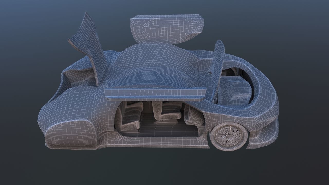 Futuristic Concept Car 3D model_40