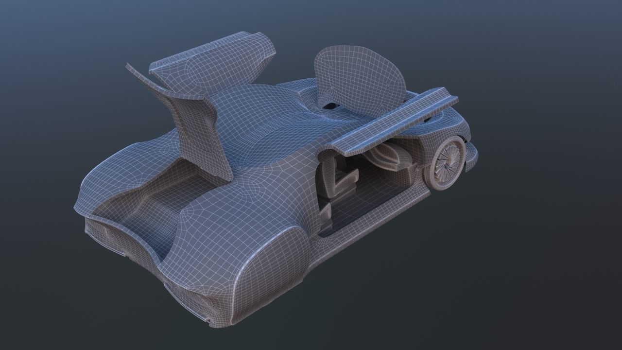Futuristic Concept Car 3D model_39