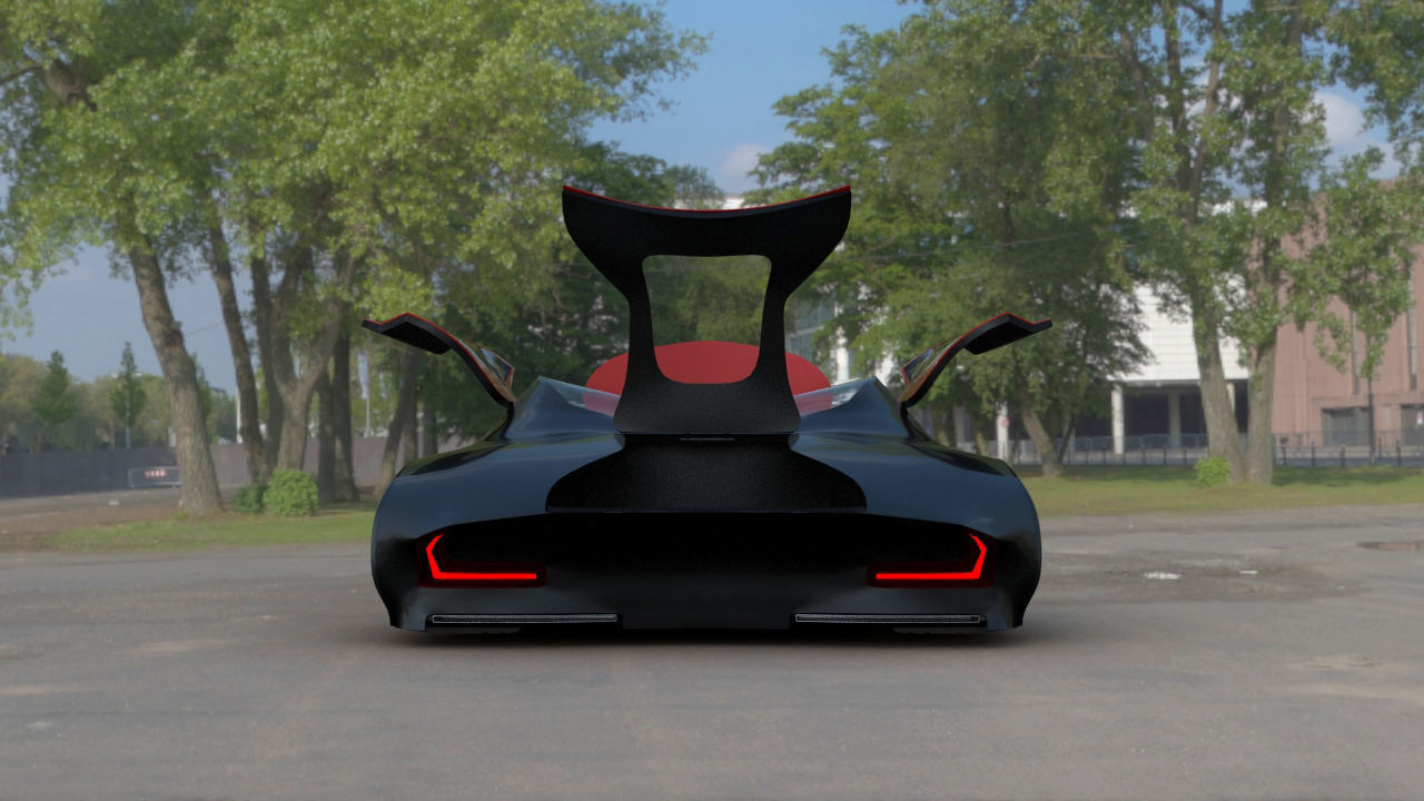 Futuristic Concept Car 3D model_9