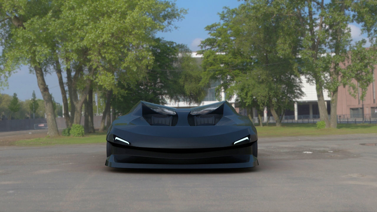 Futuristic Concept Car 3D model_4