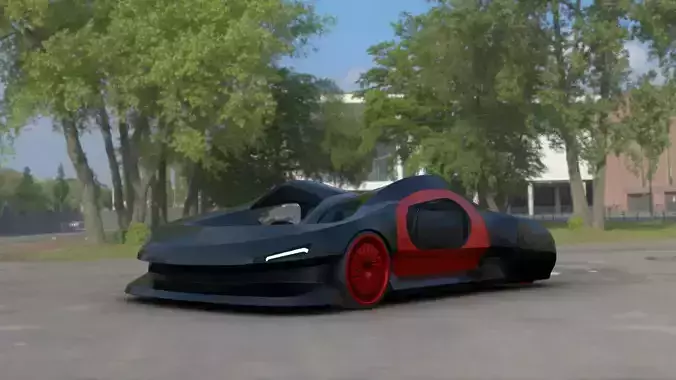 Futuristic Concept Car 3D model