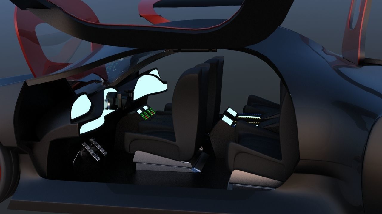 Futuristic Concept Car 3D model_21
