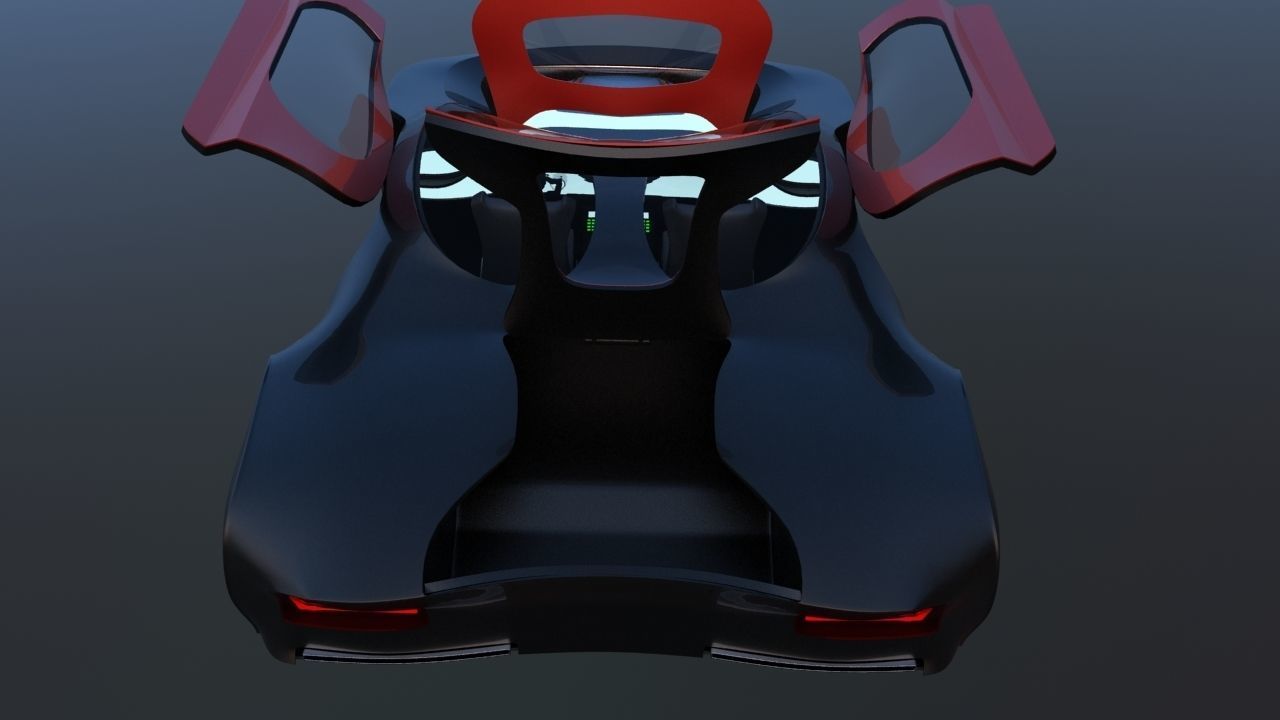 Futuristic Concept Car 3D model_22
