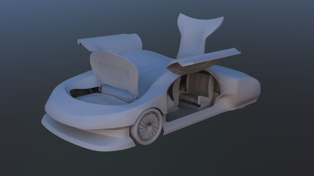 Futuristic Concept Car 3D model_25