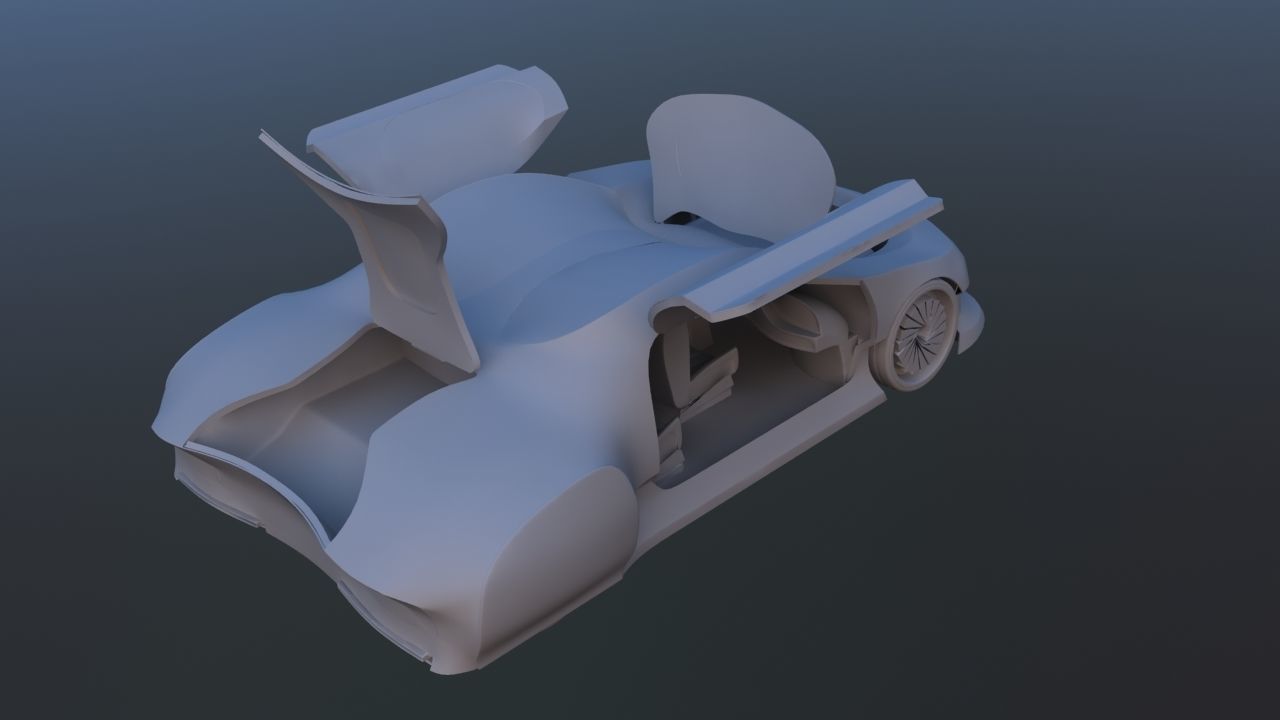 Futuristic Concept Car 3D model_29