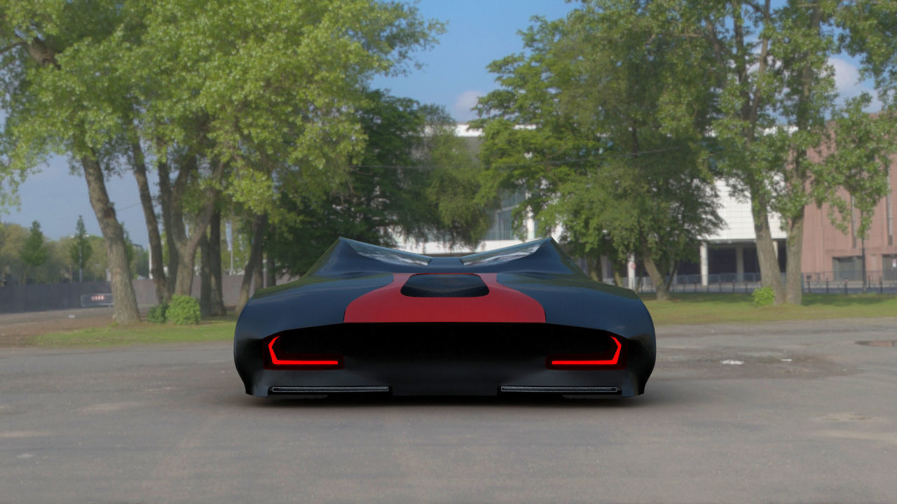 Futuristic Concept Car 3D model_3