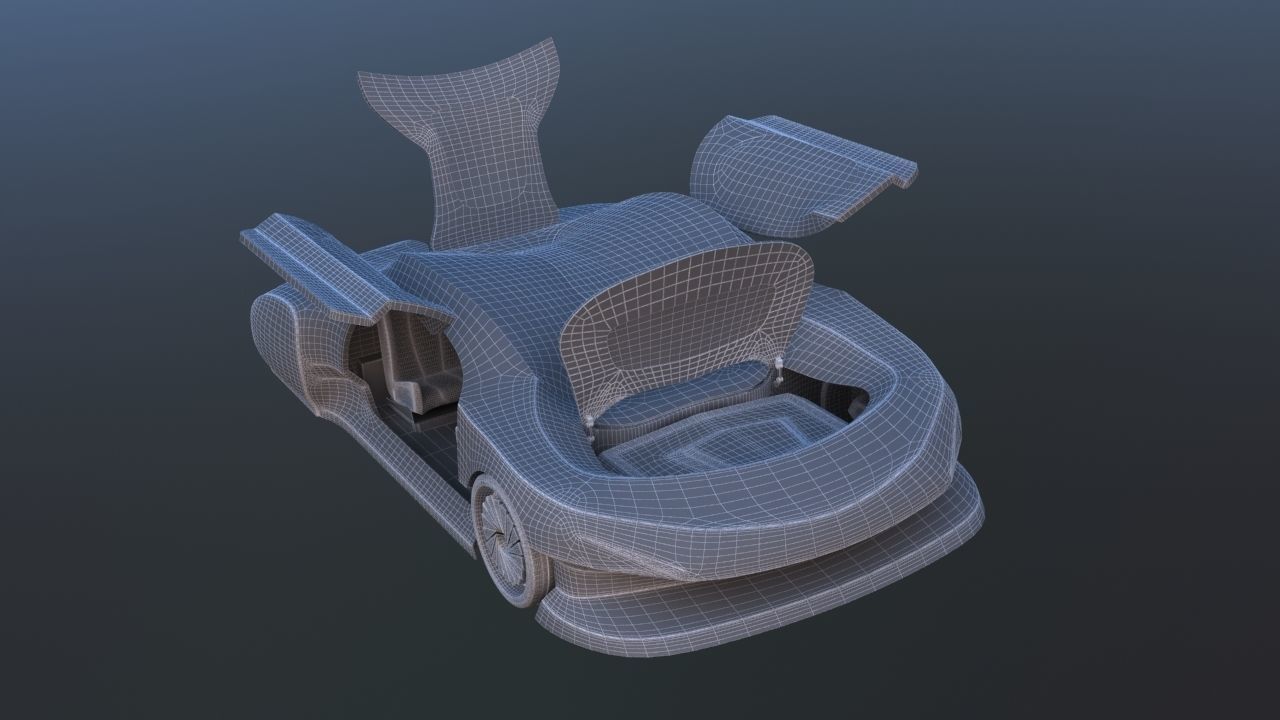 Futuristic Concept Car 3D model_41