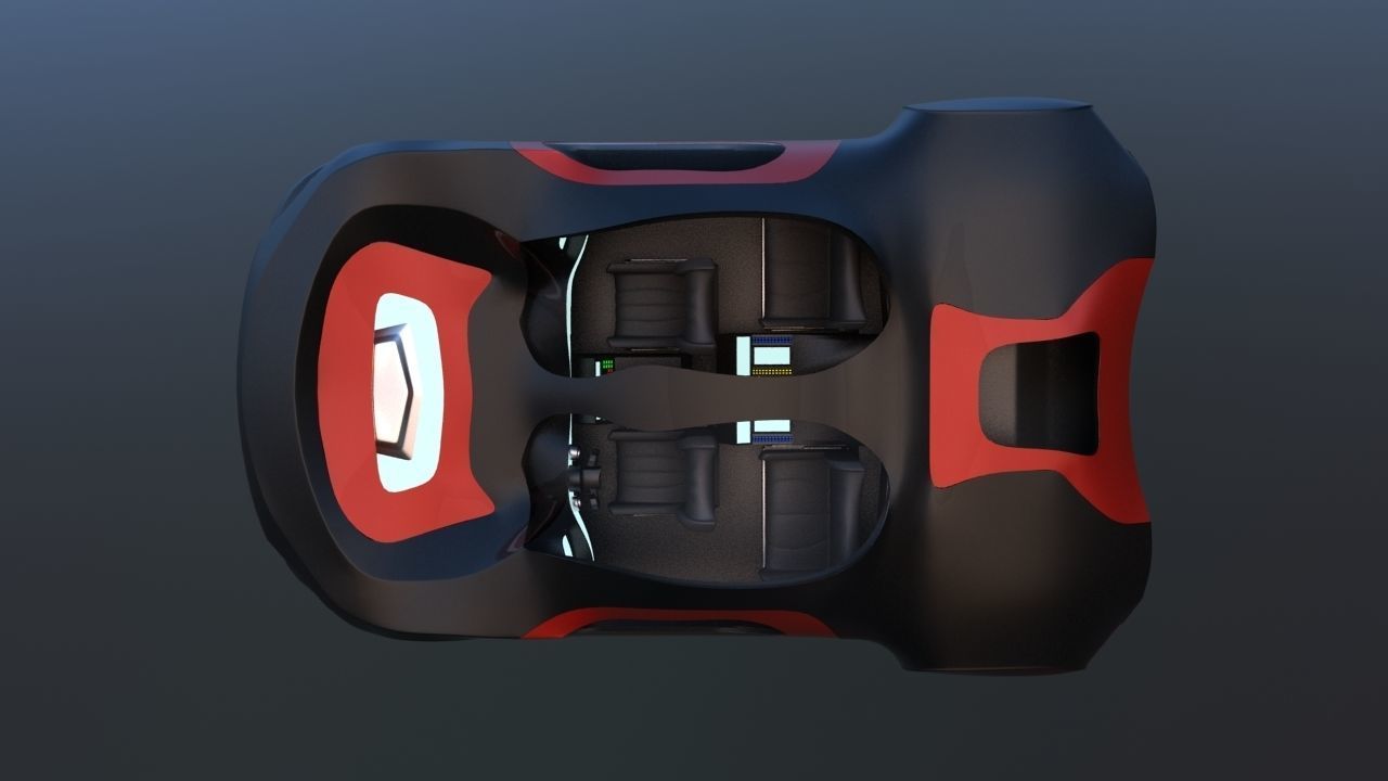 Futuristic Concept Car 3D model_23