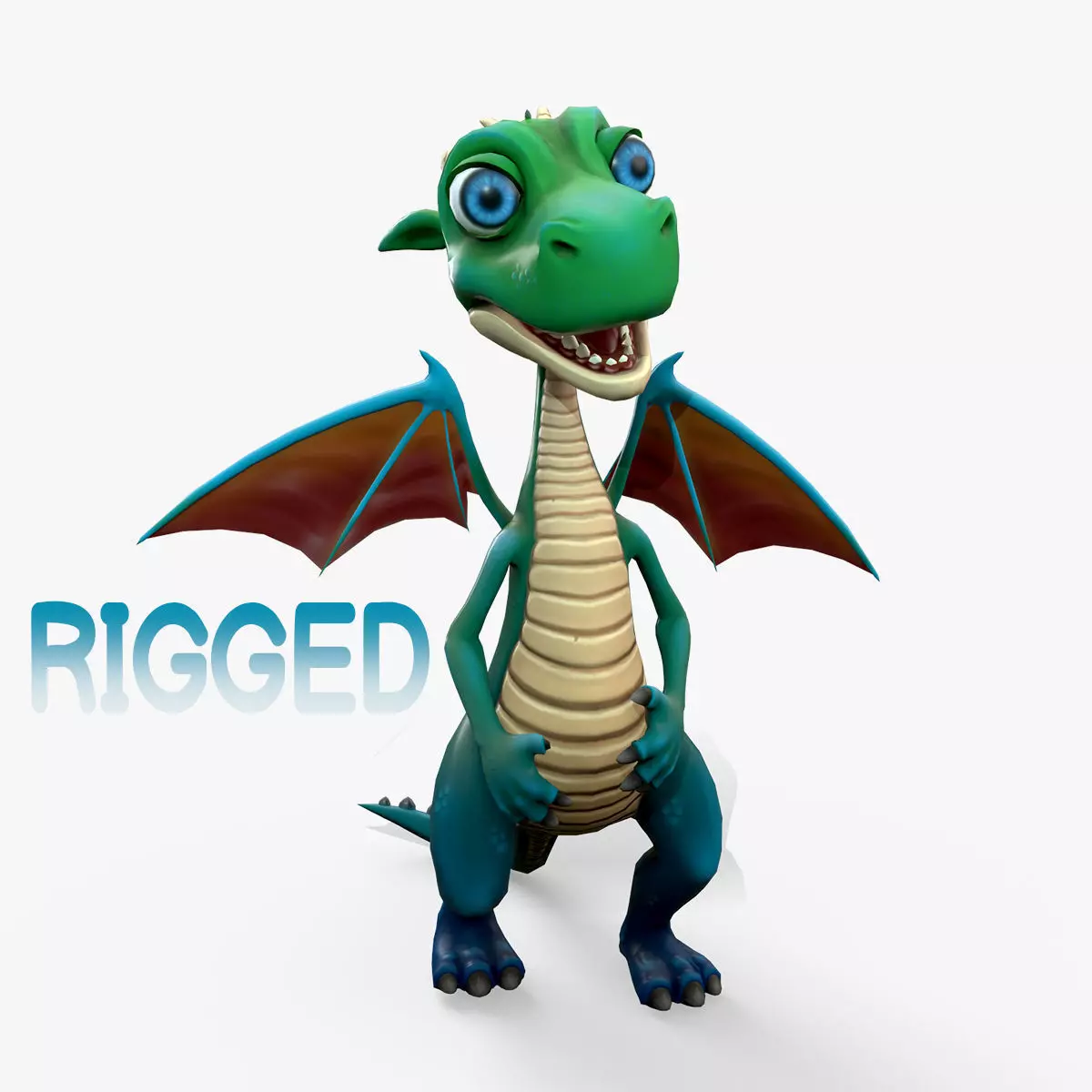 Dragon Rigged Low-poly 3D model
