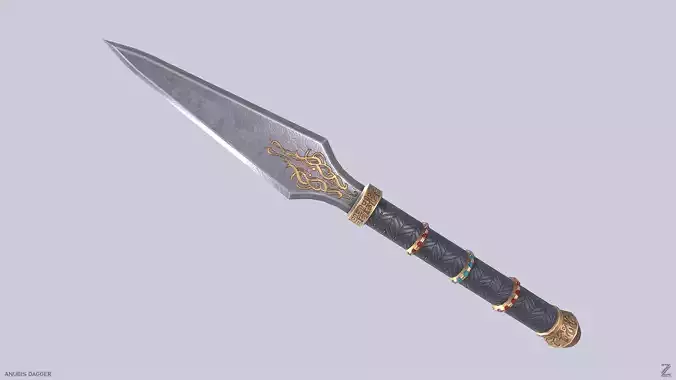 Anubis dagger Low-poly 3D model
