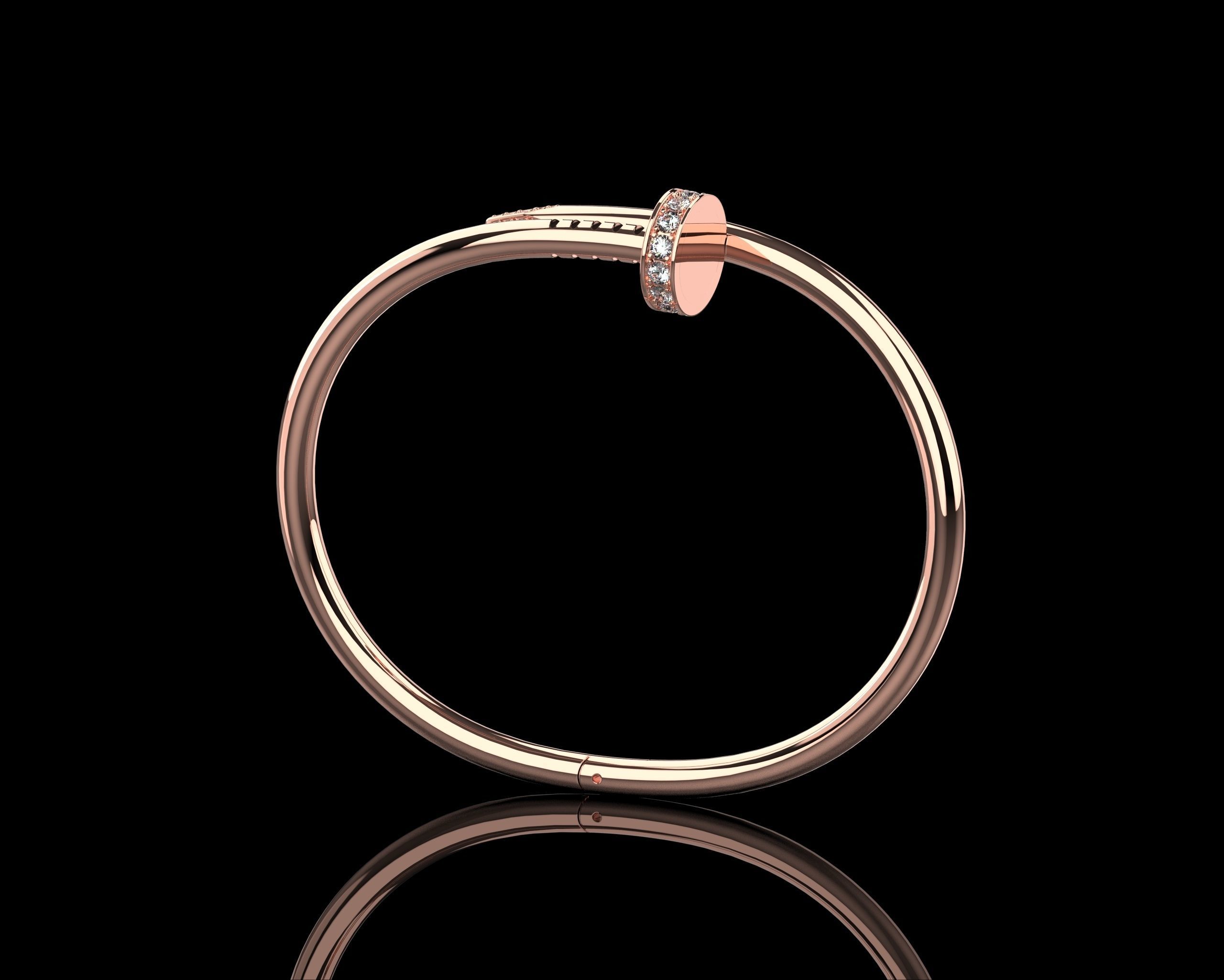 Juste un clou Bracelet 15 Size with Gems N83 3D print model_22