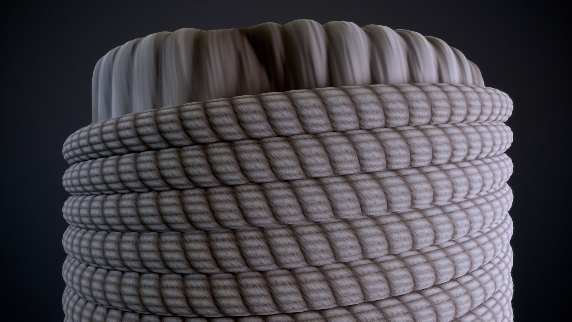 Seamless PBR Rope material Texture_1