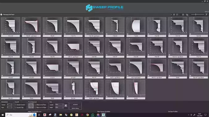 Carving and Plain Mouldins-Light Led 3D model