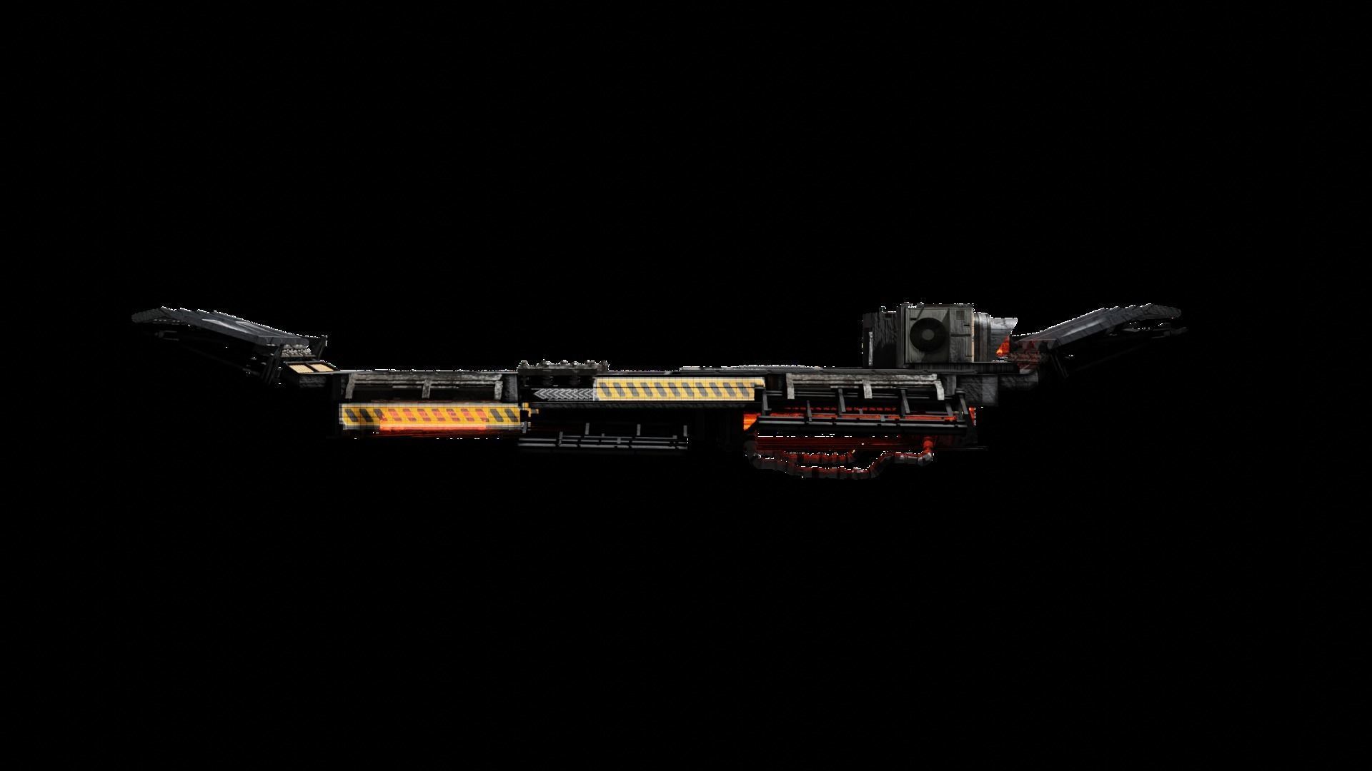 Sci fi Hoverboard 3D model_3