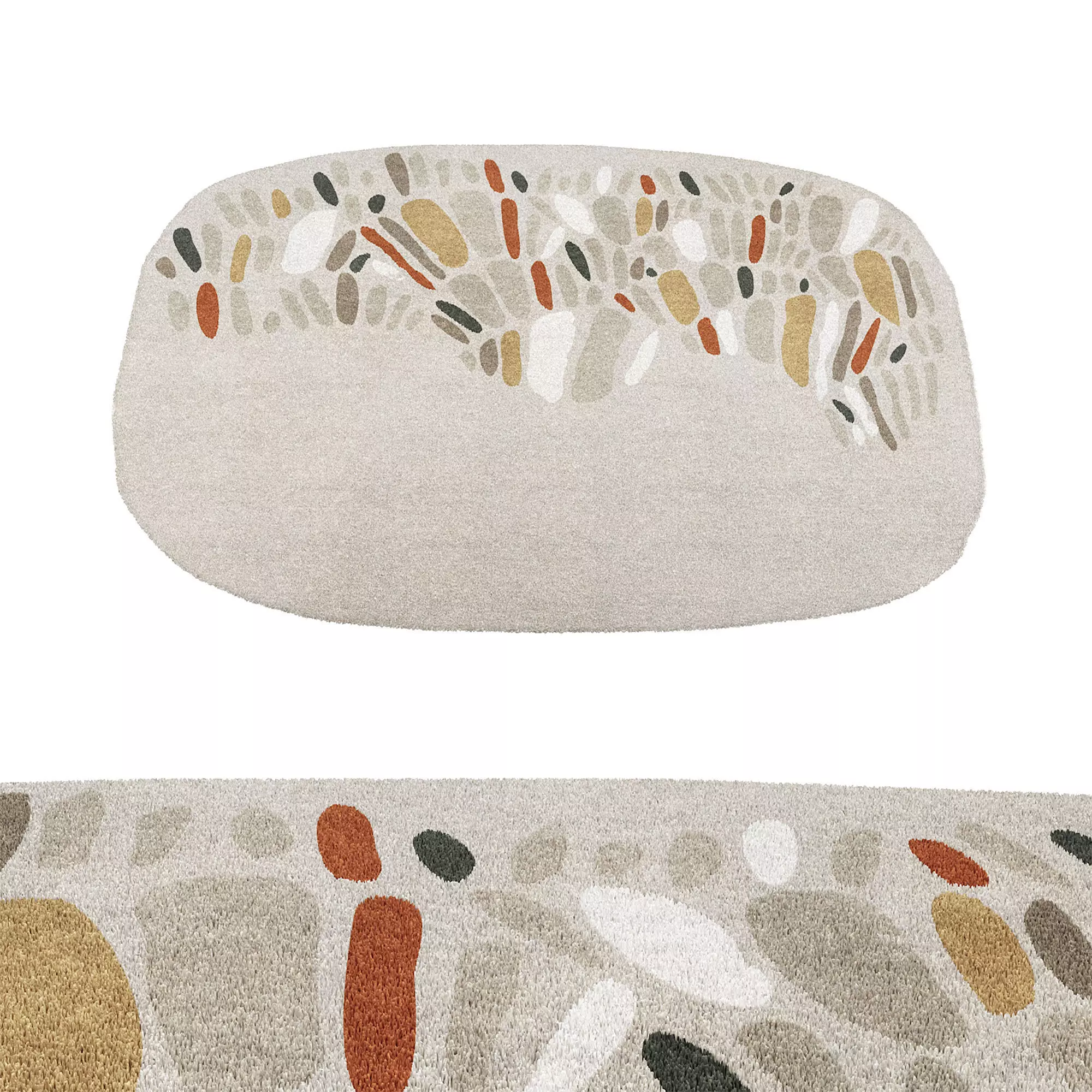 Feathers 2 Rug 3D model_0