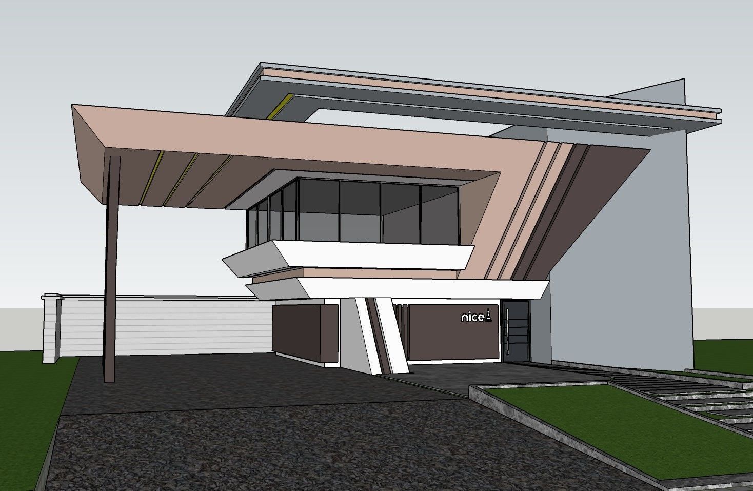 Modern Villa Modeled in SketchUp and Rendered with Lumion 3D model_5